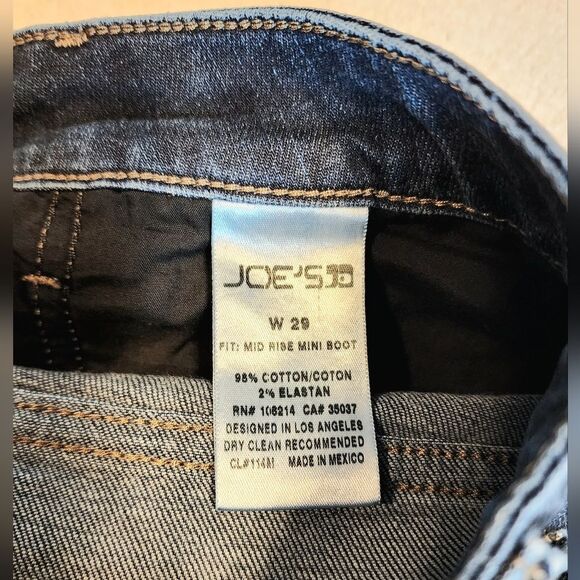 Joe's Jeans Mid Rise Mini Boot Cut Jeans 29 Petite Dark Blue - Picture 4 of 9